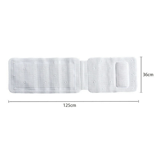 Badewannenmatte Ganzkörper mit Kissen 36x 125x 0,5cm Matratze für Badewanne