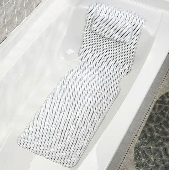 Badewannenmatte Ganzkörper mit Kissen 36x 125x 0,5cm Matratze für Badewanne