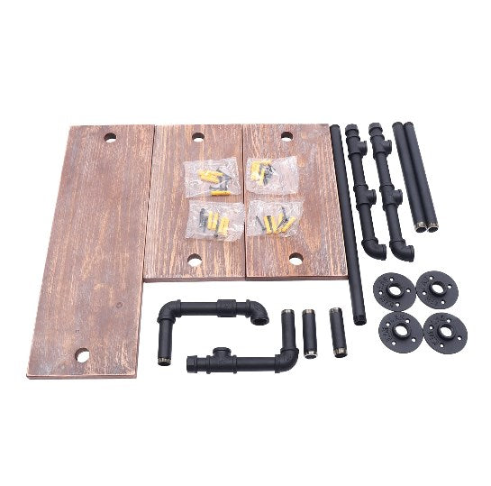 3er Set Wandregal Schweberegal Retro Industrial Wall Shelf Holder Retro Wall Ledge Floating Pipe Shelf