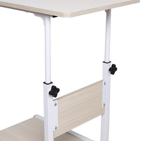 CNCEST Beistelltisch für Sofa, Wohnzimmer, mobiler Tisch aus Metall mit feststellbaren Rollen