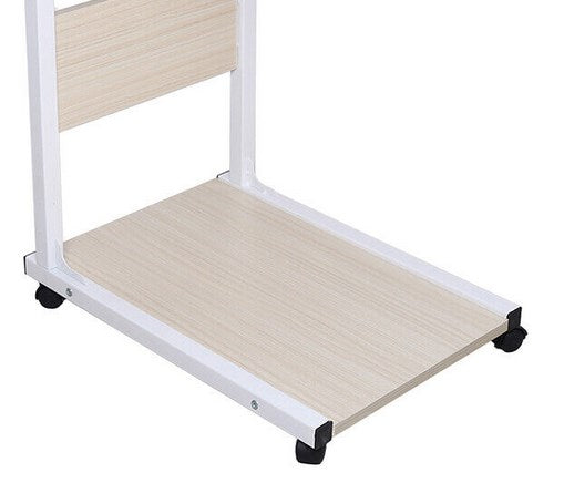 CNCEST Beistelltisch für Sofa, Wohnzimmer, mobiler Tisch aus Metall mit feststellbaren Rollen