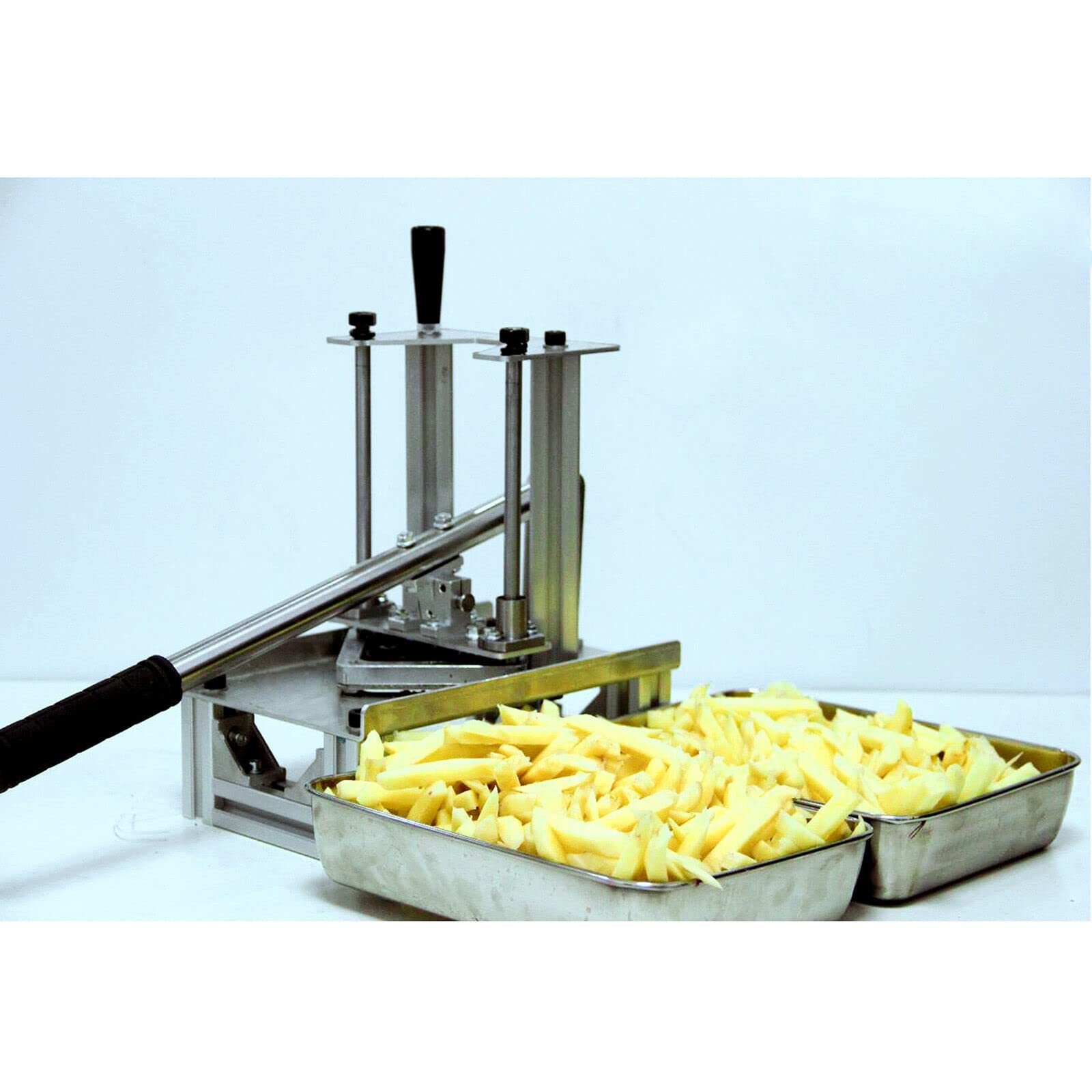 Frittierschneider Aus Edelstahl – Schneidet Pommes In 1,27 Cm & 1,9 Cm Dicke, Mit Saugnäpfen