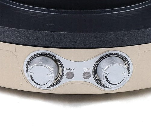 2in1 Elektrische Hot Pots+Grillpfanne Multifunktions Grillplatte Heißen Topf Antihaft Mandarinente Topf