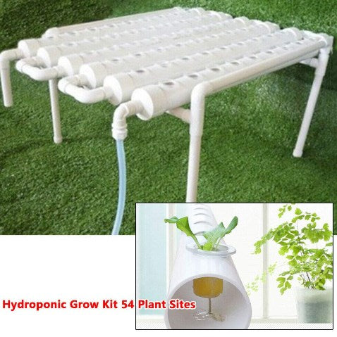 54 Pflanzen Hydrokultur 6 Rohre Hydroponik Wachsen Garten Bewässerungssystem NEU