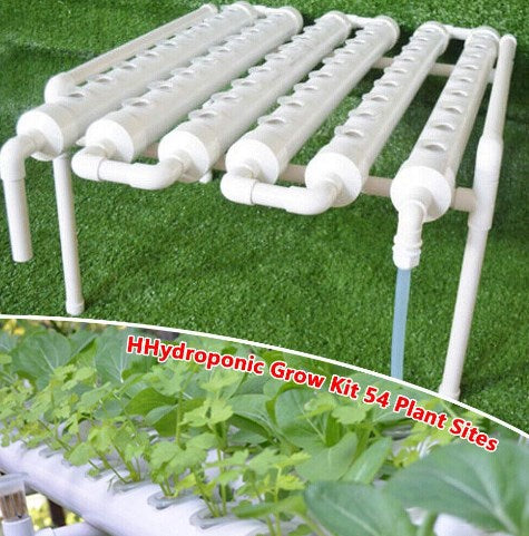 54 Pflanzen Hydrokultur 6 Rohre Hydroponik Wachsen Garten Bewässerungssystem NEU