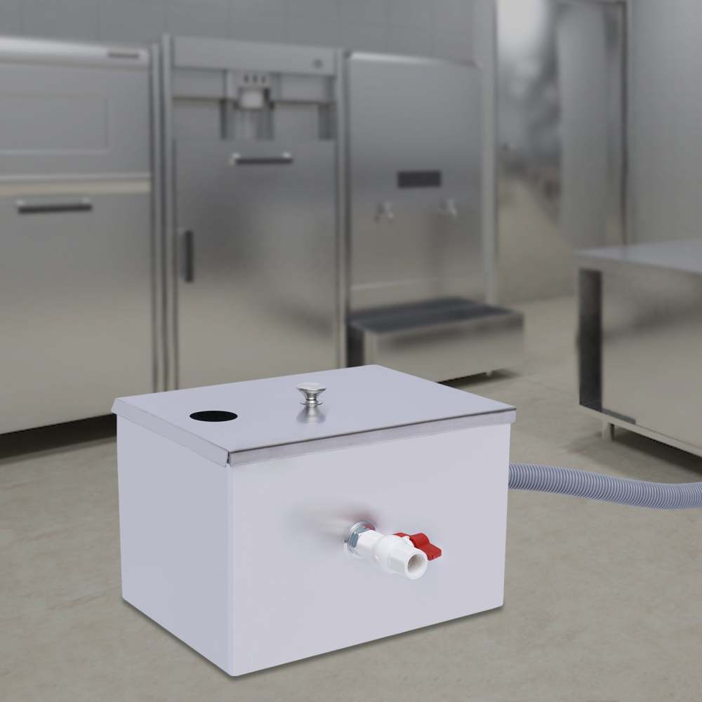 EDELSTAHL ÖLABSCHEIDER FETTABSCHEIDER Küche Abwasser Fettseparator Interceptor EUR 56,70