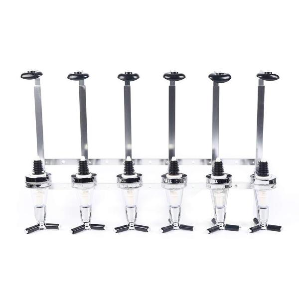 6 Flaschen Getränkeportionierer Bar Butler 30ml Wand-Flaschenhalter