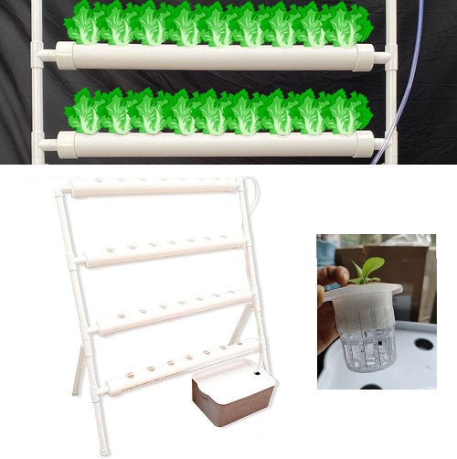 Hydroponisches System 36 Standorte 4 Rohre 36 Loch Hydroponic Site Grow Kit 32mm Hydroponic