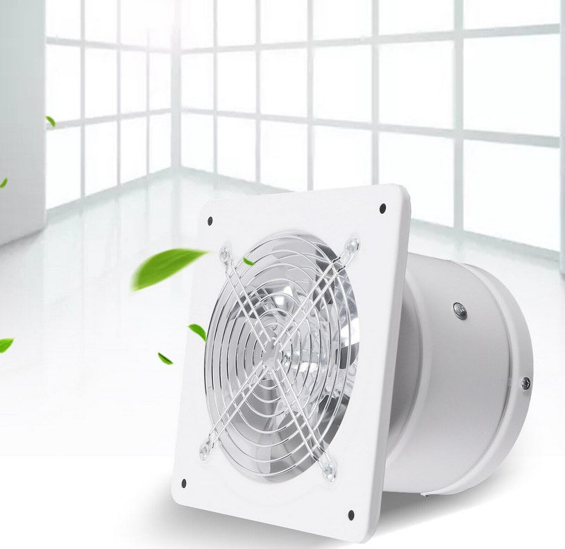 220V Abluftventilator Wandabzugsventilator Low Geräusch Fensterlüftung für Badezimmer Küche (Weiß)