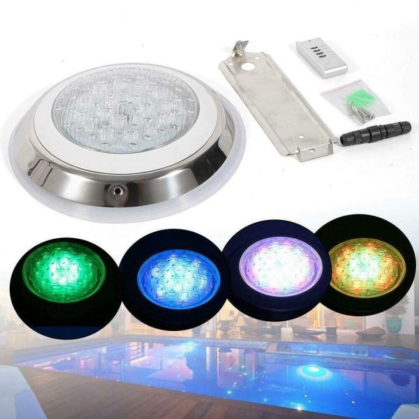 LED Poolbeleuchtung Unterwasser 54W RGB Mit Fernbedienung Poolbeleuchtung Wasserdicht