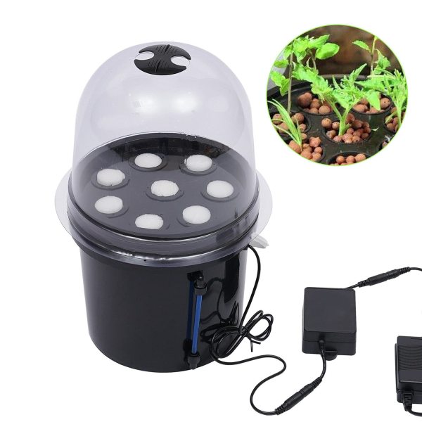 8 Löcher Anzuchtkasten 5L Mini Hydroponics Setzling Ausrüstung aus PP Nebelsetzlingsbox