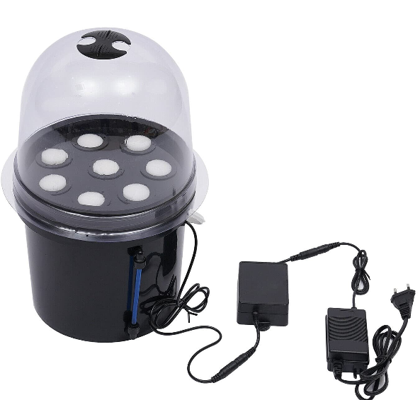 8 Löcher Anzuchtkasten 5L Mini Hydroponics Setzling Ausrüstung aus PP Nebelsetzlingsbox