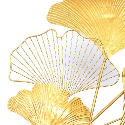 Goldenes Ginkgo Blatt Wandbehang Dekor Gingko Blatt Wand Kunst Wandbehang