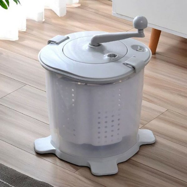 2in1 Wäscheschleuder Mini Waschmaschine Tragbarer Manueller Waschmaschine (Grau)