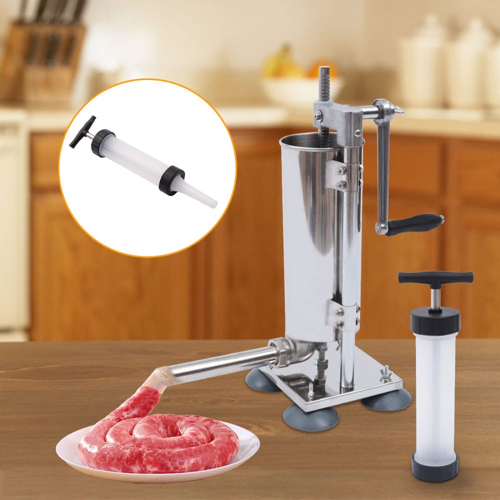 3L Vertikale Manuelle Wurstfüllmaschine Edelstahl Wurstfüller Wurst Stuffer Maschine Wurst Füller Fleisch Werkzeuge Für Küchen