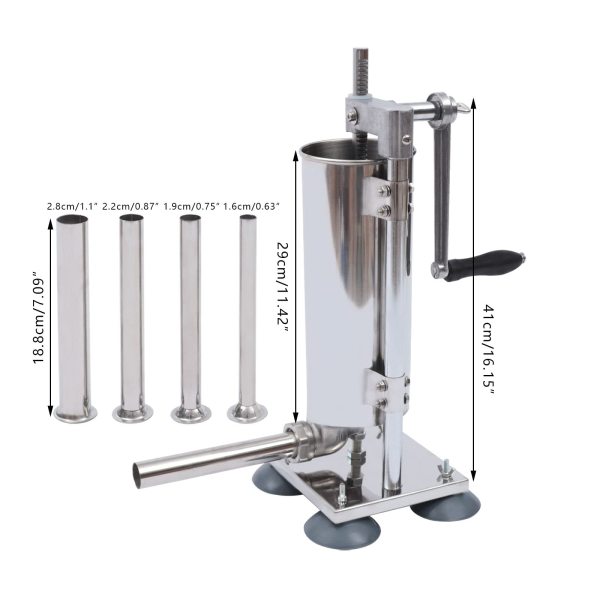 3L Vertikale Manuelle Wurstfüllmaschine Edelstahl Wurstfüller Wurst Stuffer Maschine Wurst Füller Fleisch Werkzeuge Für Küchen
