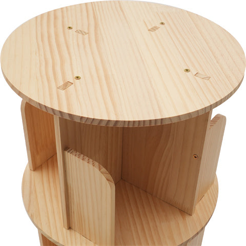 4 Lagiges Drehbares Bücherregal 360° Drehregal Aktenregal Freistehendes Regal Lagerregal Drehbares Bücherregal Standregal