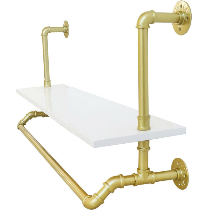 Schwerlast Wandmontage Kleiderstange Kleiderständer Vintage Industrie Garderobenstange Handtuchhalter