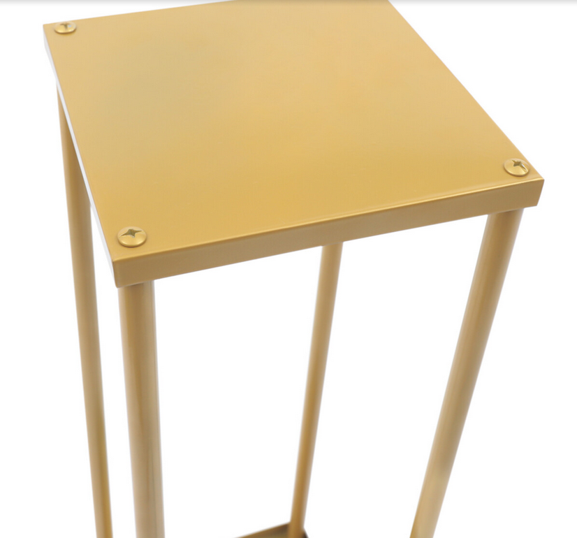 2 Stücke Gold Blumenständer Hochzeit Bodenständer Metallsäule Blumenständer Blumenarrangement