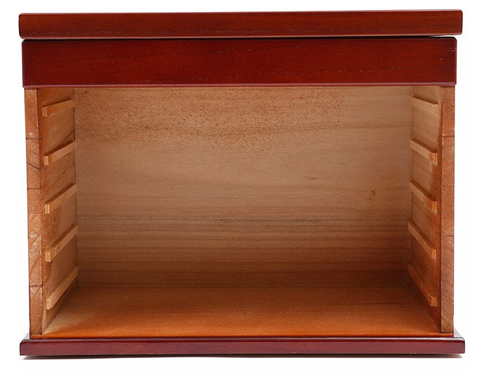 Retro 6 Schichten Holzschmuck Vitrine Schrank Organizer Schmuckkasten