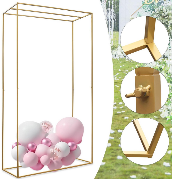 Hochzeitsbogen Requisiten 20mm Röhre Hintergrund  (Gold,280×162cm)