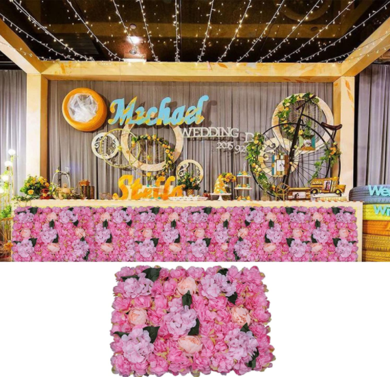 6Pcs 40*60cm Künstliche Blumen Säule Wand Kunstblumen Panel