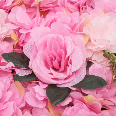 12 Stücke Künstliche Blumenwand Rosenwand DIY Hochzeit Blumen Hintergrund (Dark Pink)