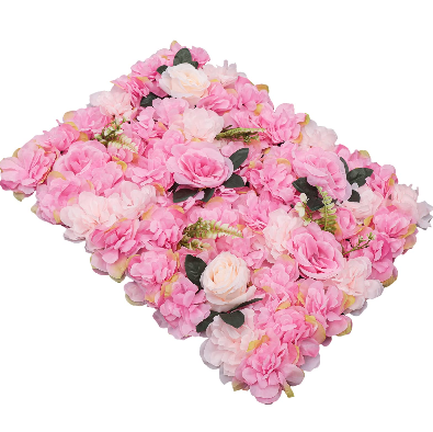 12 Stücke Künstliche Blumenwand Rosenwand DIY Hochzeit Blumen Hintergrund (Dark Pink)