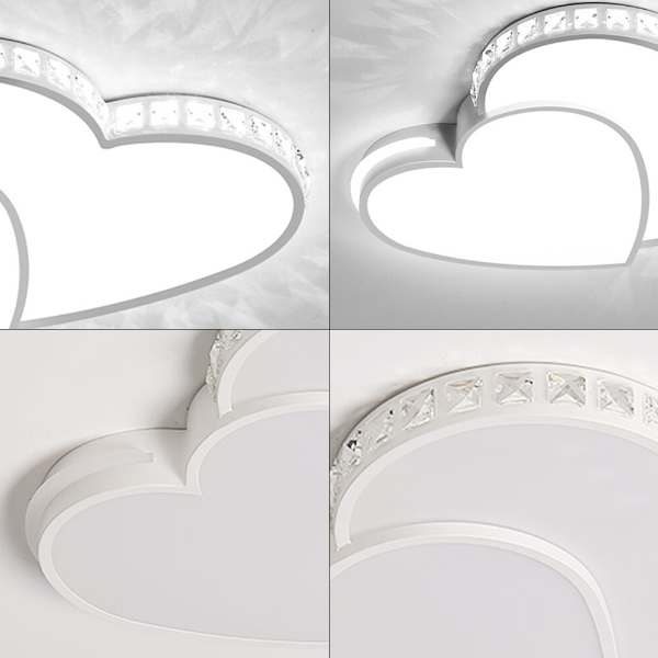 24W Kristall moderne LED-Deckenleuchten Herzförmige Lampe Wohnzimmer Schlafzimmer Licht