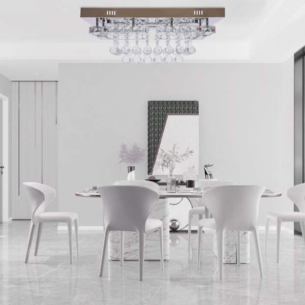 CNCEST 60cm Deckenlampe Kristall Deckenleuchte Kronleuchter Dimmbar Kronleuchter