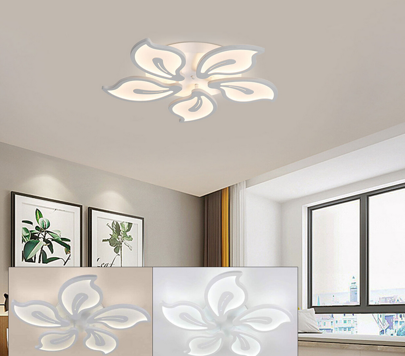 Moderne Dimmbare LED Deckenleuchte Kreative Blumenform Design wohnzimmerlampe Acryl Blütenblätter Schlafzimmer Deckenlampe Kinderzimmerlampe