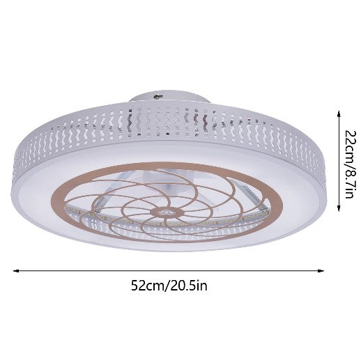 CNCEST Modern Acryl Ventilator Deckenleuchte Led Deckenventilator Lampe