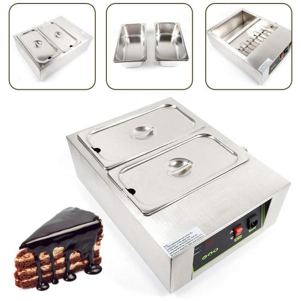 DIY Doppelzylinder Schokoladenschmelzautomat Automatischer Butterschmelztopf Käseschmelzmaschine