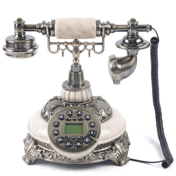 Retro Design Festnetztelefon Harz Telefon Home Dekoration CNCEST