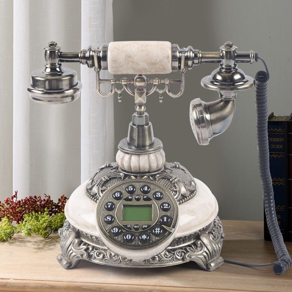 Retro Design Festnetztelefon Harz Telefon Home Dekoration CNCEST