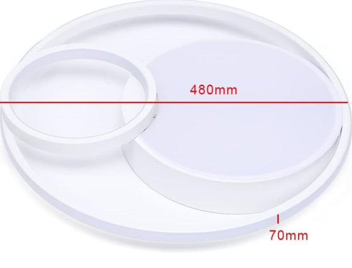 55W Moderne LED Acryl Deckenleuchte Schlafzimmer Wohnzimmer Runde Kronleuchter Lampe