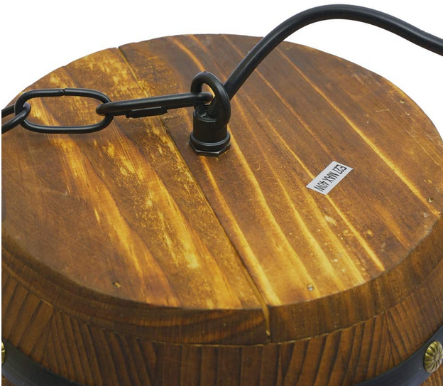 Retro Holz Weinfass Anhänger Lampe Hängeleuchte Decke Industriellen Kronleuchter Hängeleuchte