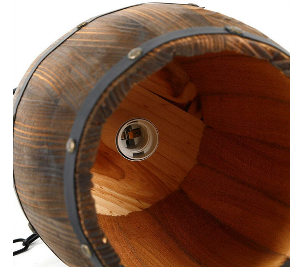 Retro Holz Weinfass Anhänger Lampe Hängeleuchte Decke Industriellen Kronleuchter Hängeleuchte