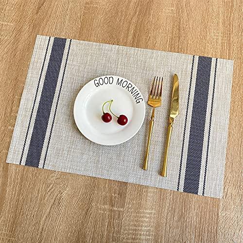 45 x 30 cm Tischsets aus PVC, rutschfest, 4 Tischmatten, schmutzabweisend, hitzebeständig
