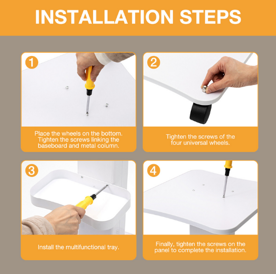 Schönheit Kosmetikwagen Arbeitswagen Salon Desktop Beauty Gerätewagen Friseurwagen