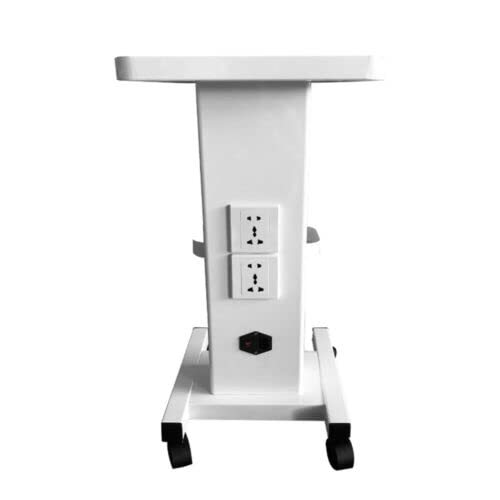 Salon Trolley Weiß Beauty Kosmetikwagen Beistelltisch Rolltisch mit EU Socket und Riemenscheibe Instrument Cart Atelier 220V