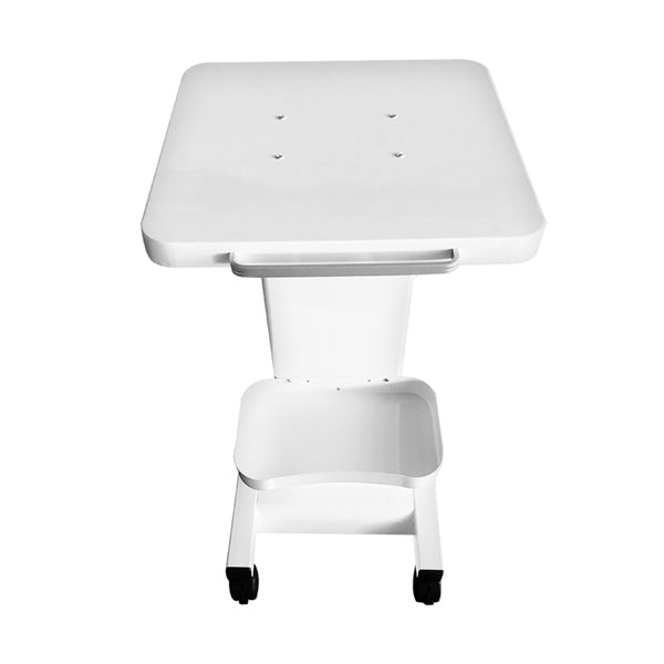 Salon Trolley Weiß Beauty Kosmetikwagen Beistelltisch Rolltisch mit EU Socket und Riemenscheibe Instrument Cart Atelier 220V
