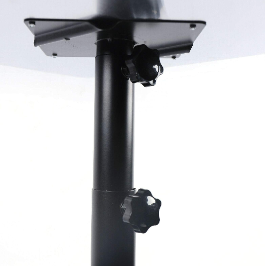 Salon Trolley 70-110 cm Höhenverstellbarer Beauty-Rollwagen mit Silbertablett Friseurablage