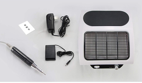 Elektrische Nagelfräser Set mit Absaugung,Staubsauger Nageltrockner Fräser Nagelfeile Maniküre