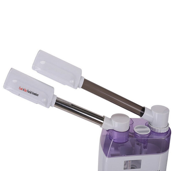 Bedampfer Gesichtsdampfer Gesichtssauna Porenreiniger Ozon Facial Steamer Verdampfe Doppelrohr Dampfgerät Schönheit Maschine