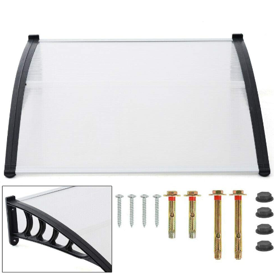 Eingangstür Baldachin Überdachung Fensterbank Sonnenbank Vordach Transparent 150cm