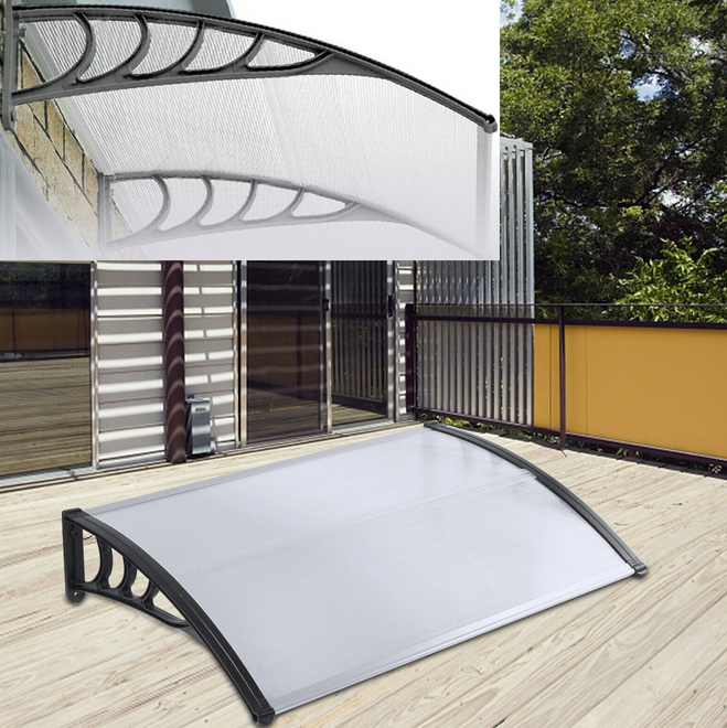 Eingangstür Baldachin Überdachung Fensterbank Sonnenbank Vordach Transparent 150cm