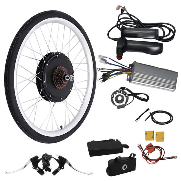 48V 1000W  26" Elektro Fahrrad Umbausatz Heckmotor Ebike Conversion Kit Hinterrad