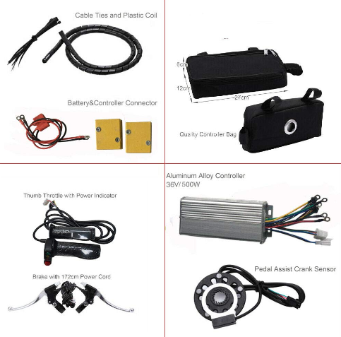 26" Elektro Fahrrad Umbausatz Heckmotor 48V 1000W Ebike Conversion Kit Hinterrad