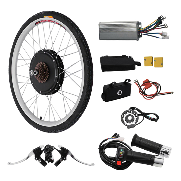 28 Zoll Elektro-Fahrrad Umbausatz 48V 1000W Controller Motor E-Bike Kit Hinterrad